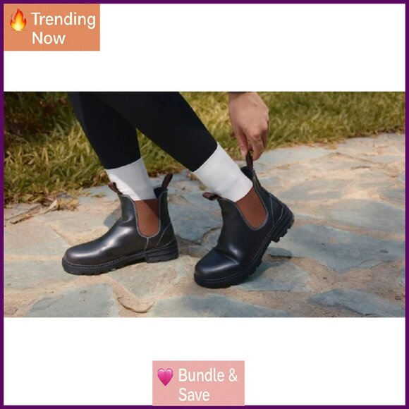 Leather Chelsea Hiking Boots Women's Size 8 Waterproof Slip-Resistant - Picture 8 of 8